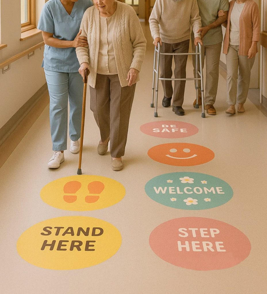 Sticker For Not Split Healthcare Facility Floor Decal Solutions: Safety Meets Warmth ...